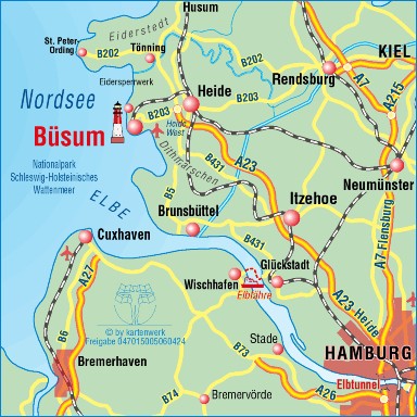 Anreise Hamburg Büsum